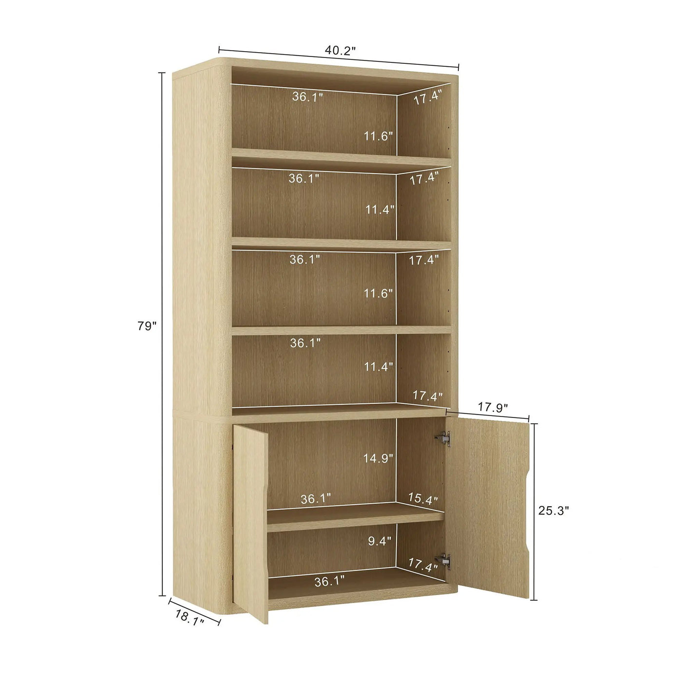 Rivington - Modern Bookcase Cabinet by HouseOfZazla
