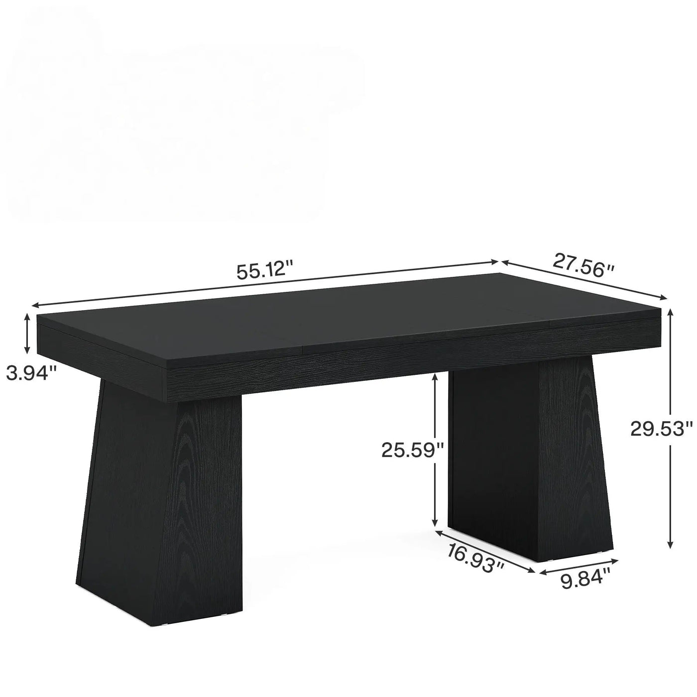 Executive Desk, Workstation With Double Trapezoid Base by HouseOfZazla