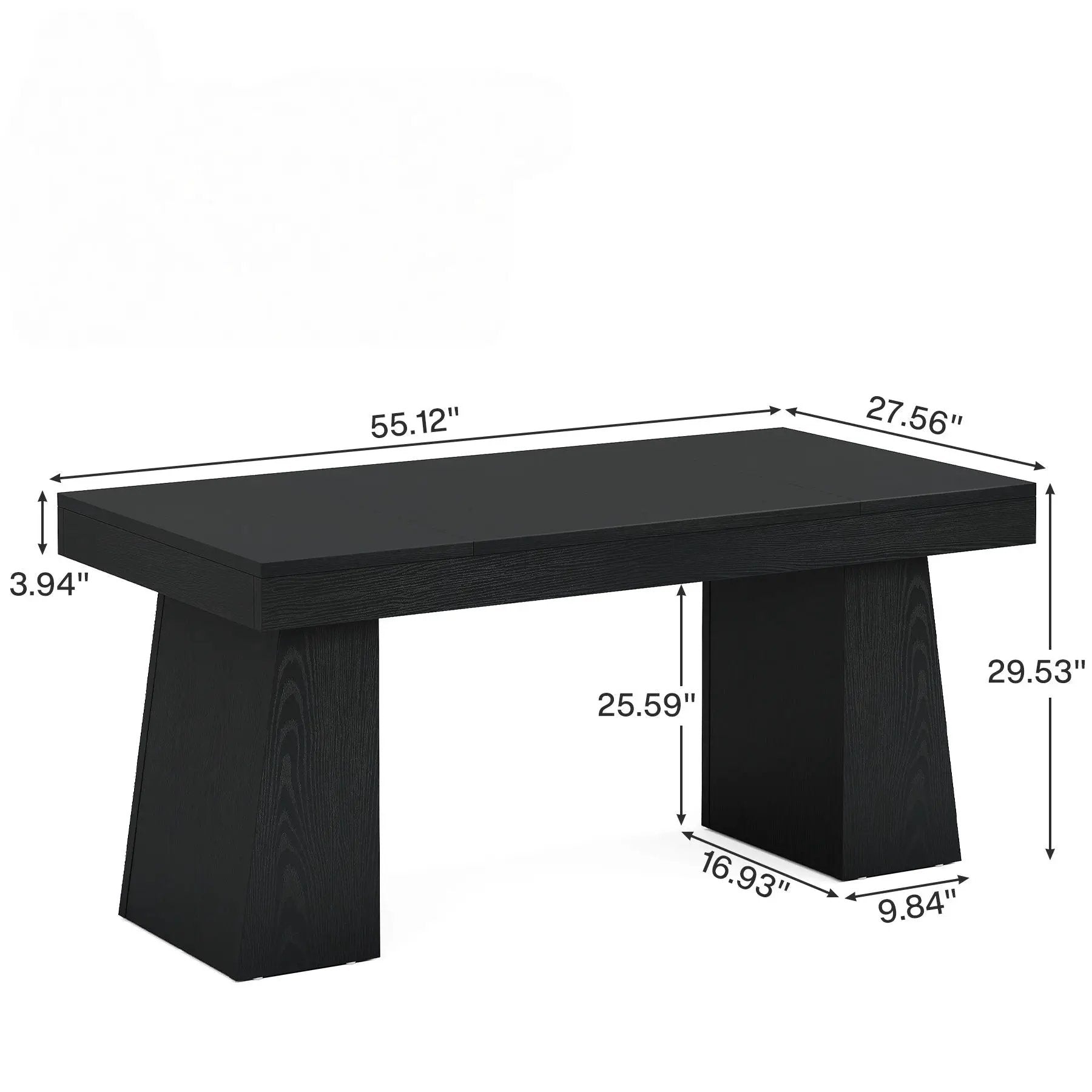 Executive Desk, Workstation With Double Trapezoid Base by HouseOfZazla