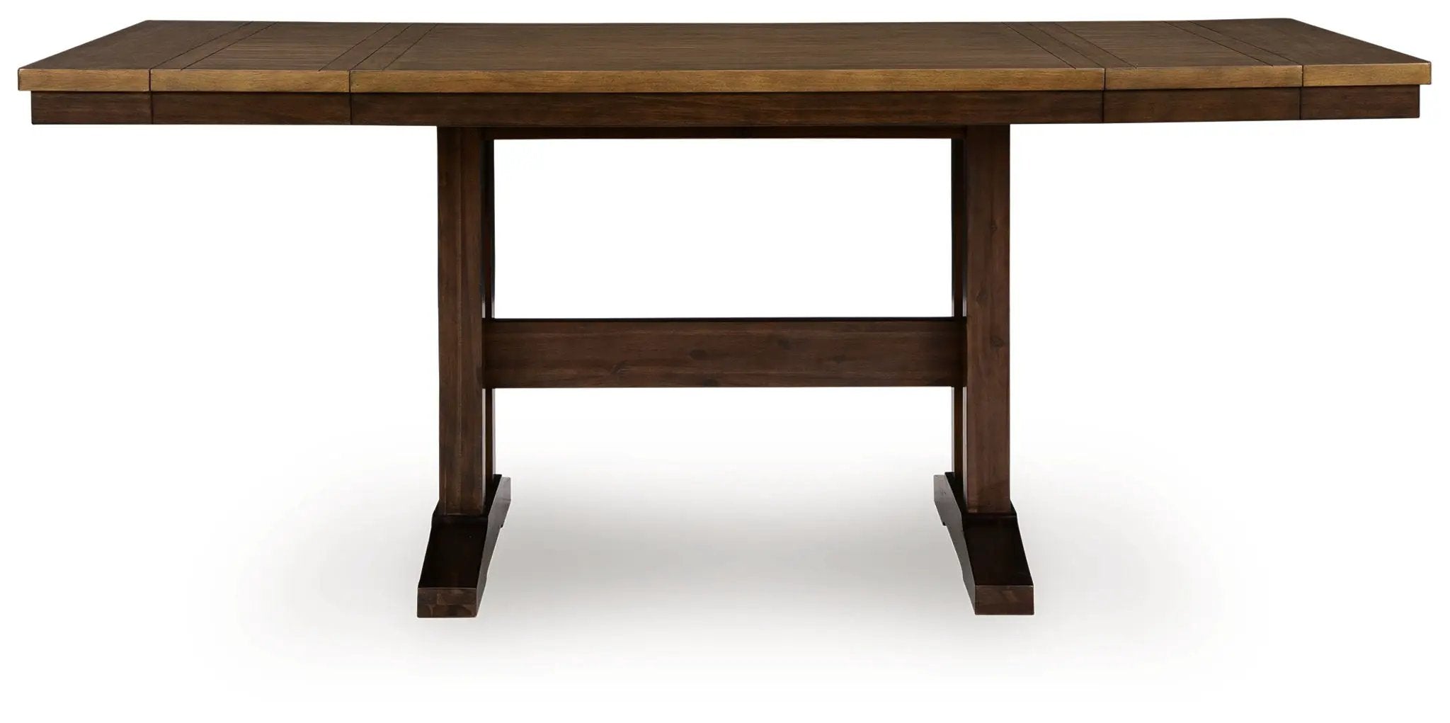 Rylandeen - Rectangular Dining Room Counter Height Extension Table - Light Brown / Dark Brown by Unique Piece Furniture