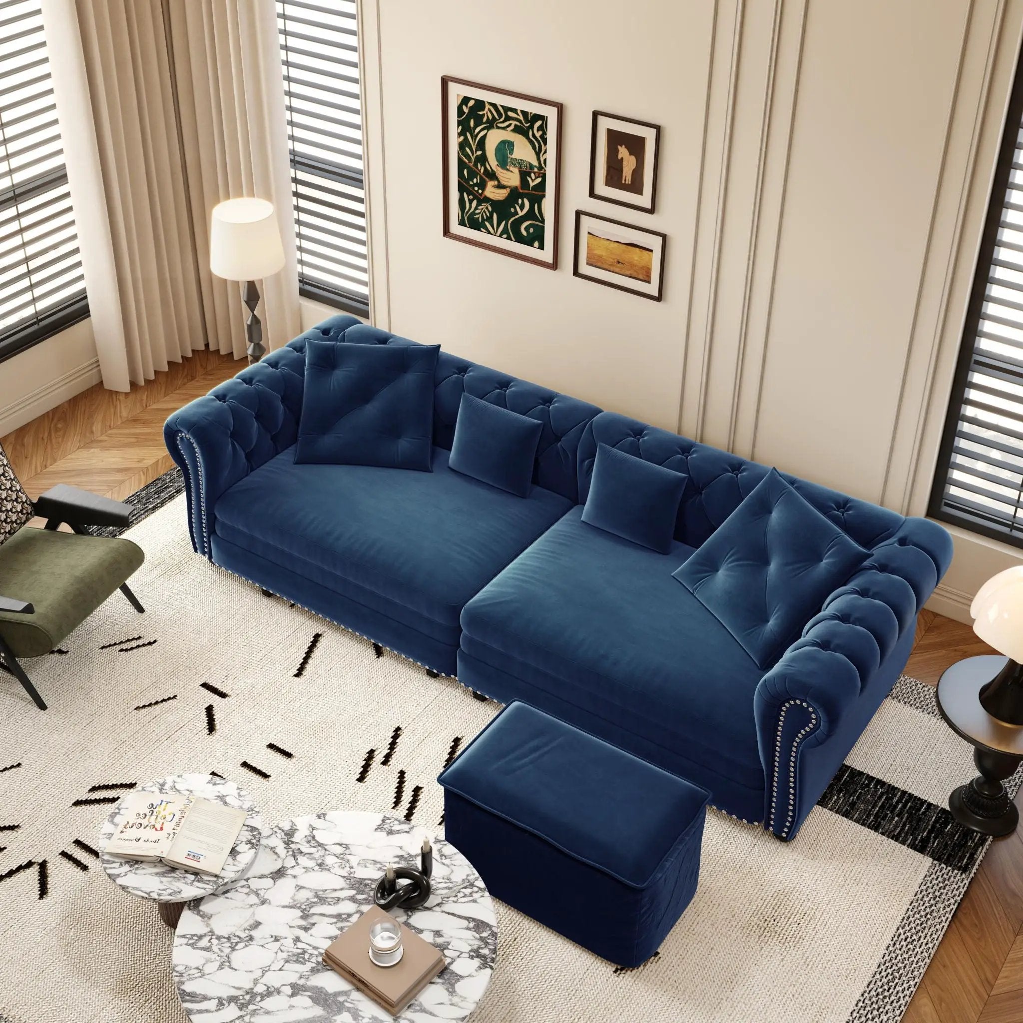 3 In 1 Convertible Sleeper Sofa Bed With Movable Ottoman by HouseOfZazla