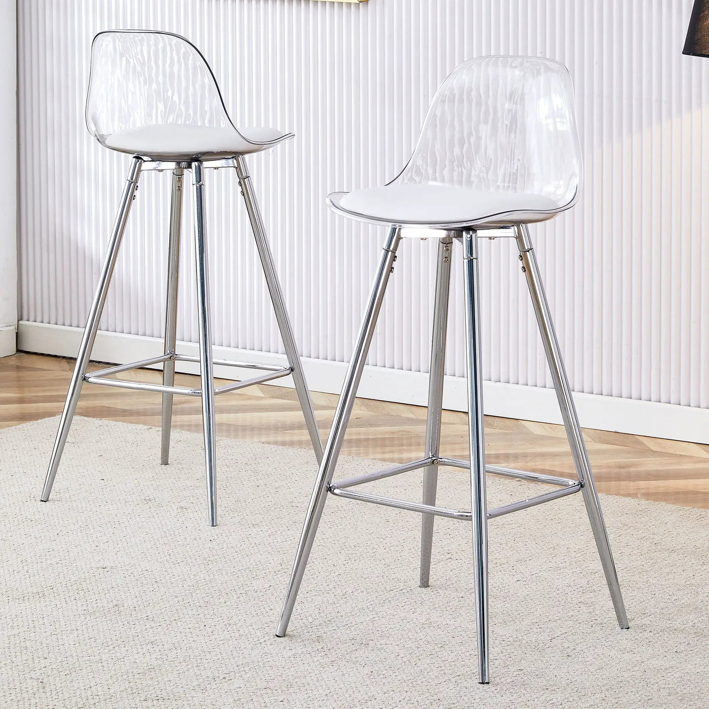 Stylish Upholstered Bar Chairs with Metal Legs by HouseOfZazla