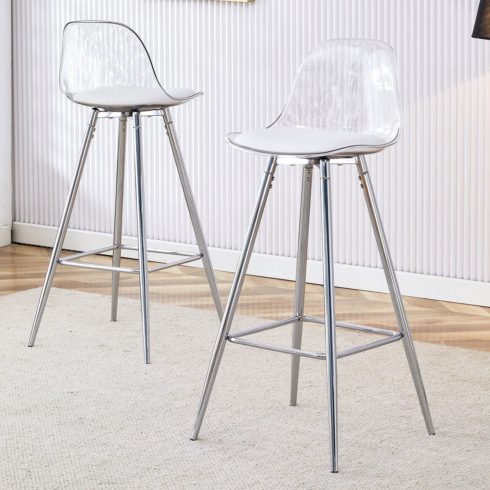 Stylish Upholstered Bar Chairs with Metal Legs by HouseOfZazla