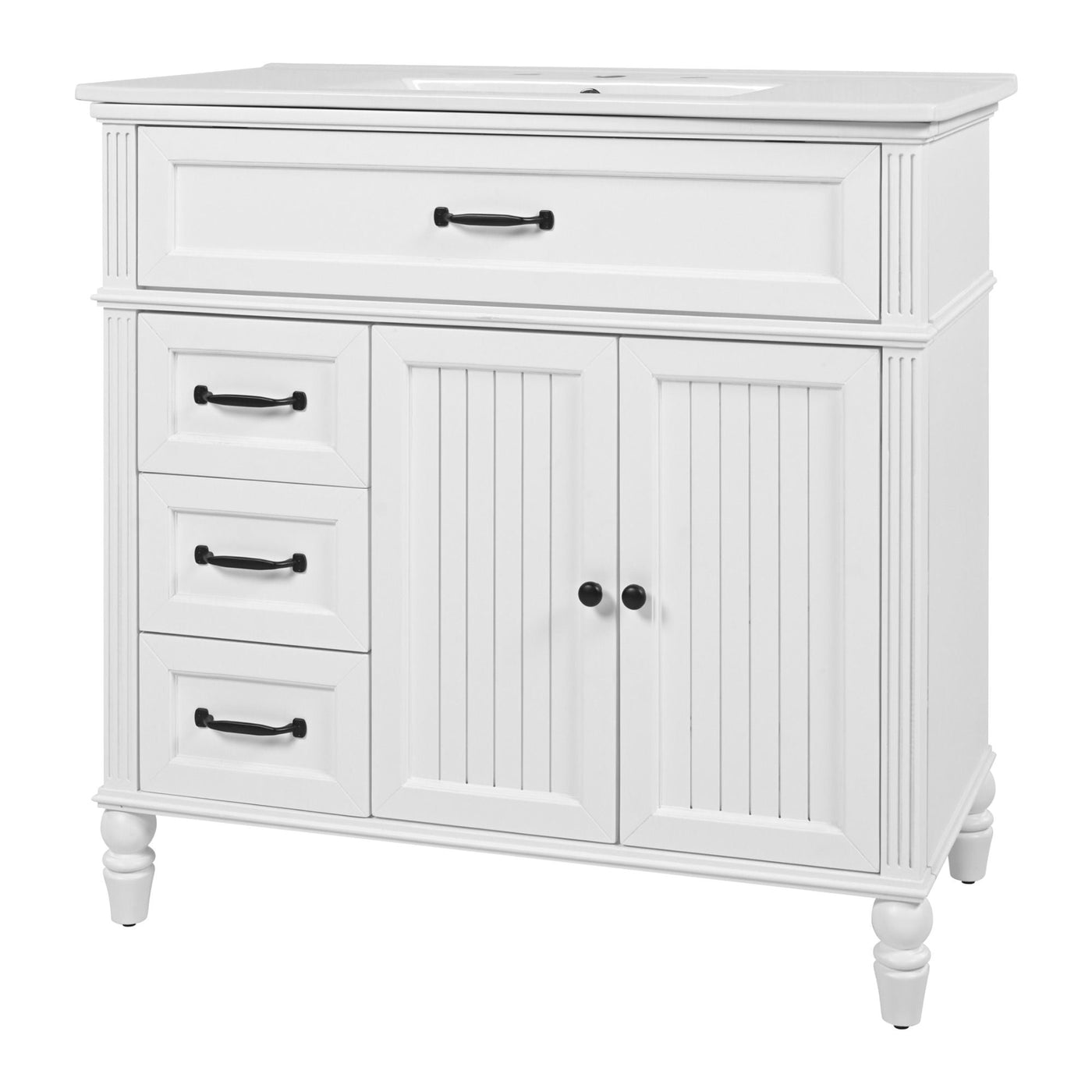 Bathroom Vanity With Sink, Freestanding Cabinet & Drawers by HouseOfZazla