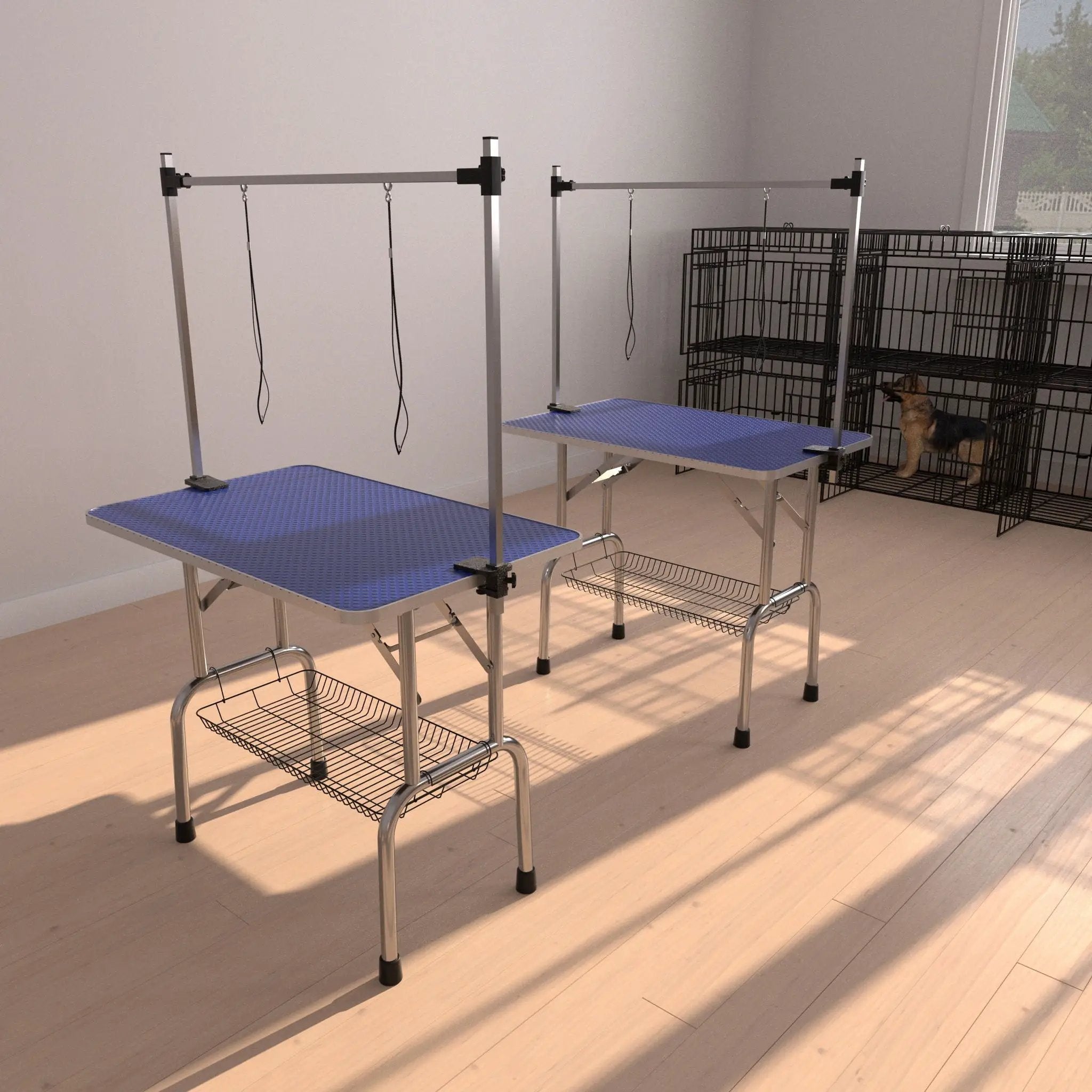 Large Grooming Table For Pet Dog And Cat With Adjustable Arm And Clamps Large Heavy Duty Animal Grooming Table by HouseOfZazla