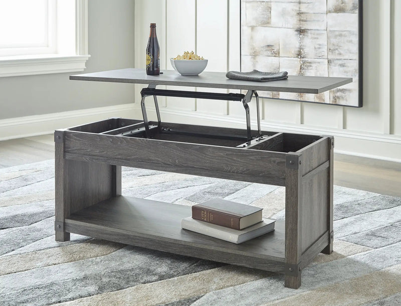 Freedan - Rect Lift Top Cocktail Table - Grayish Brown by Unique Piece Furniture
