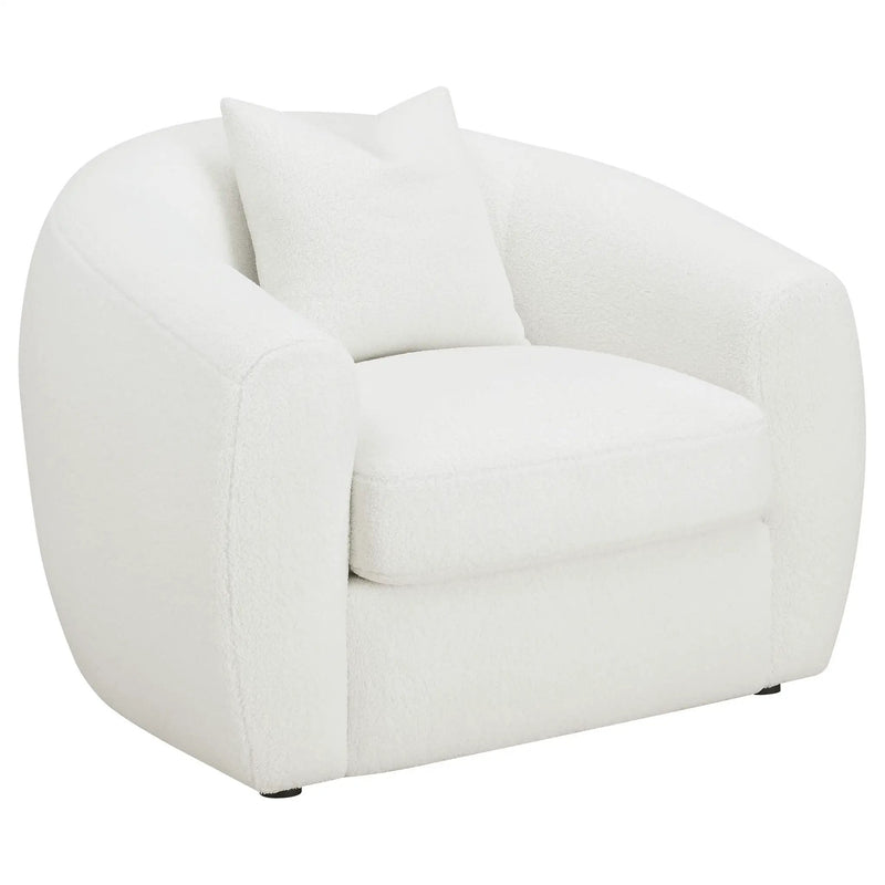 Isabella Faux Sheepskin Upholstered Accent Chair Natural by Unique Piece Furniture