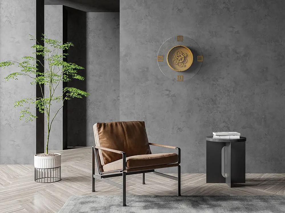 Round Moving Gear Roman Numeral Clock - Multicolor by Unique Piece Furniture