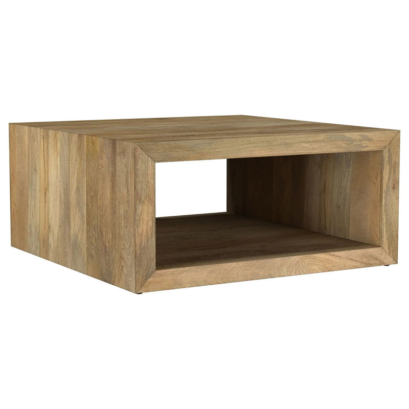 Benton Square Solid Mango Wood Coffee Table Natural by Unique Piece Furniture