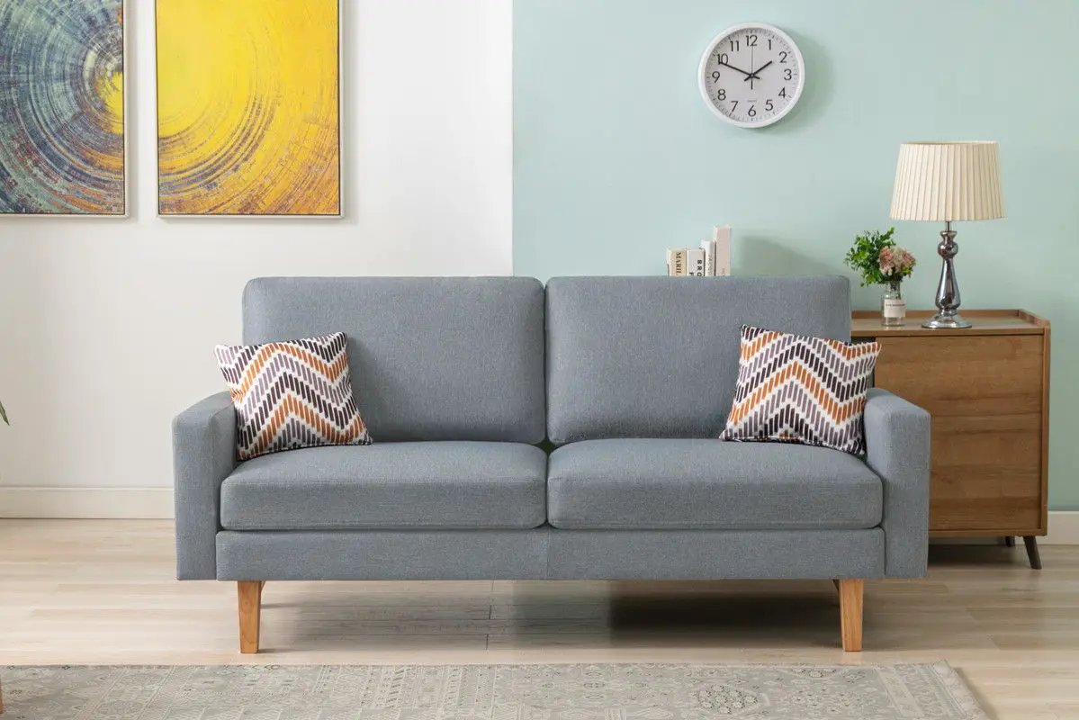 Bahamas - Minimalistic Sofa With 2 Throw Pillows by HouseOfZazla