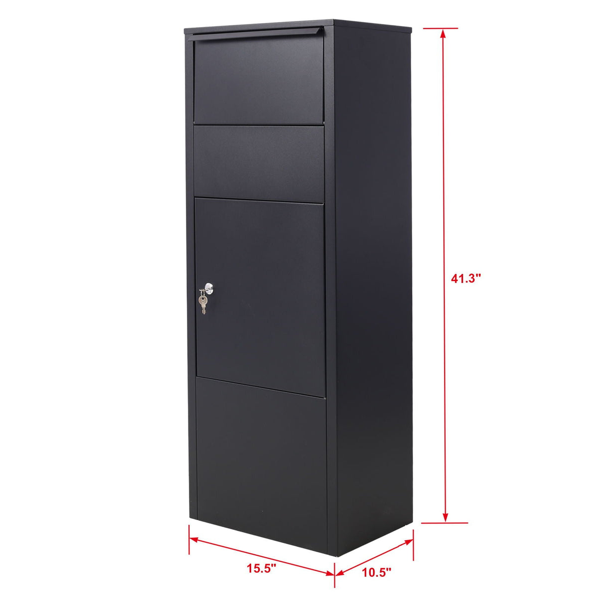 Large Package Delivery Parcel Mail Drop Box with Lockable Storage - Black, photo 10 of 11