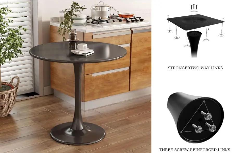Modern Black Round Table by HouseOfZazla