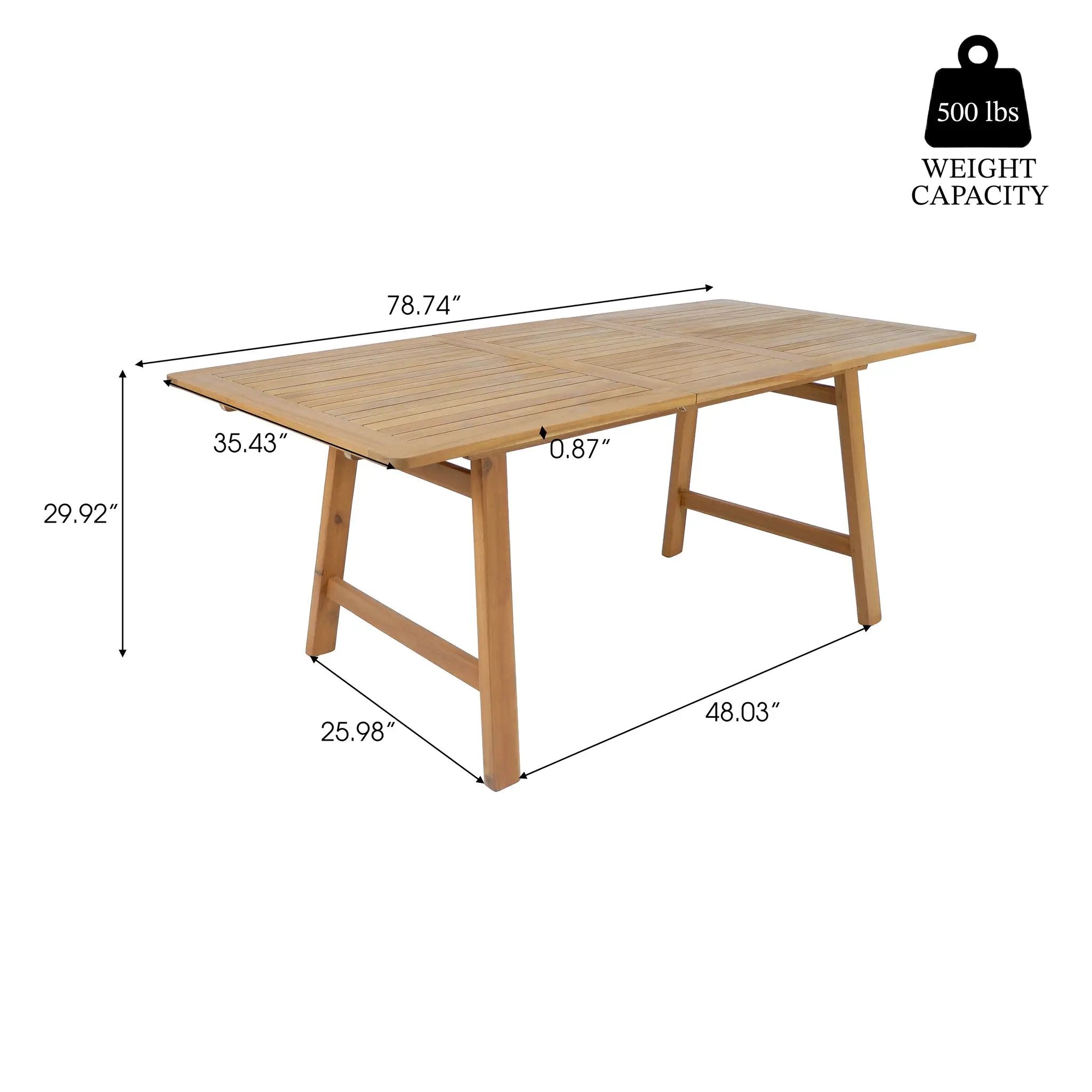Extendable Acacia Wood Outdoor Dining Table by HouseOfZazla