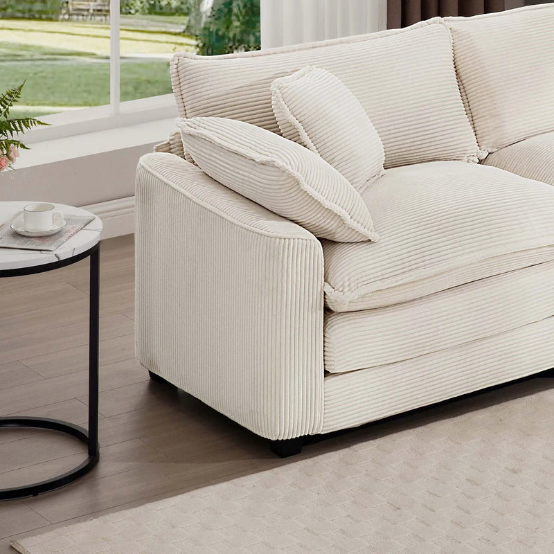 Modern Classic Fabric Single Chair Deep Seat Sofa With Pillow by HouseOfZazla