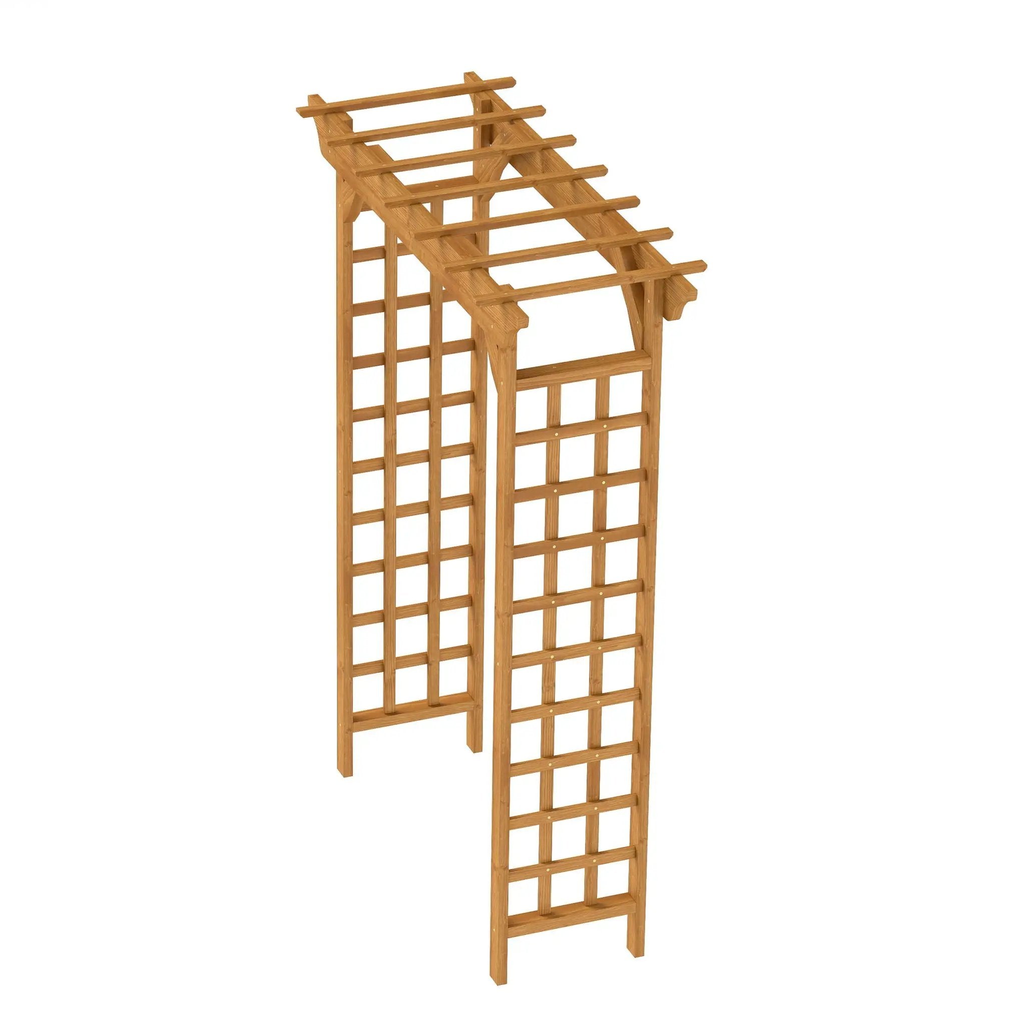 Arbor, Wedding Arch For Ceremony, Trellis For Plant Climbing, Christmas Decor Pergola For Garden Backyard - Yellow by Unique Piece Furniture