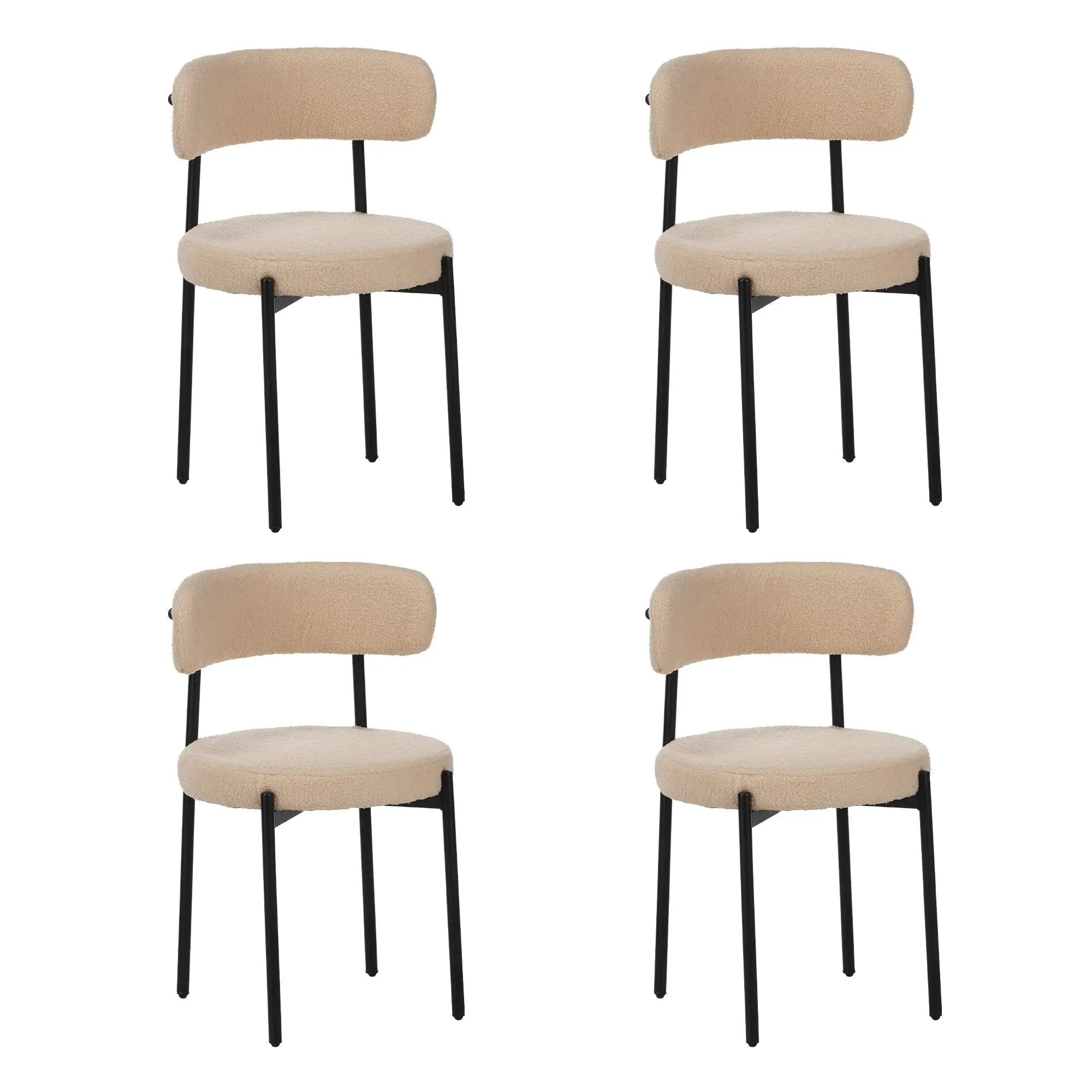 Medieval - Curved Back Kitchen Dining Chairs (Set of 4) - Beige by Unique Piece Furniture