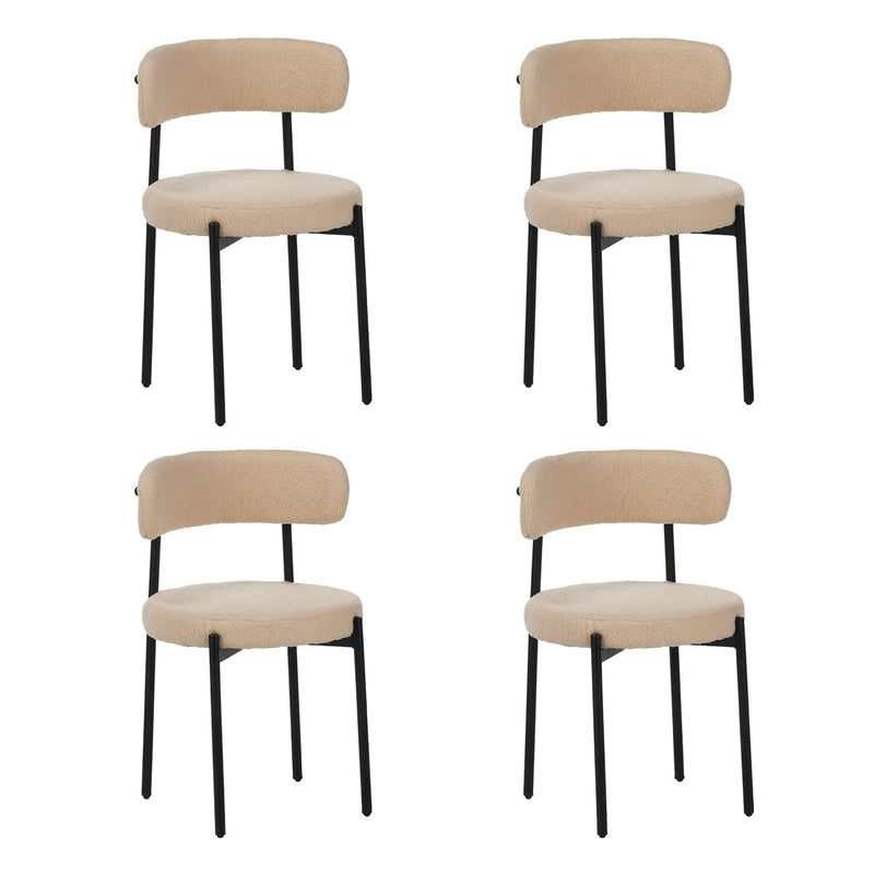 Medieval - Curved Back Kitchen Dining Chairs (Set of 4) - Beige by Unique Piece Furniture