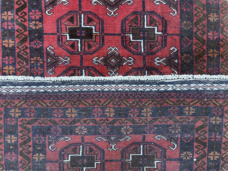 3 X 5 Vintage Handmade Tribal Wool Rug Balouchi Rug Afghan Rug Red Beige Nice by Jewel Rugs