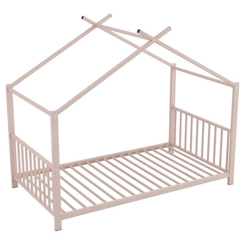 Metal House Platform Bed With Modern Design And Durable Frame by HouseOfZazla