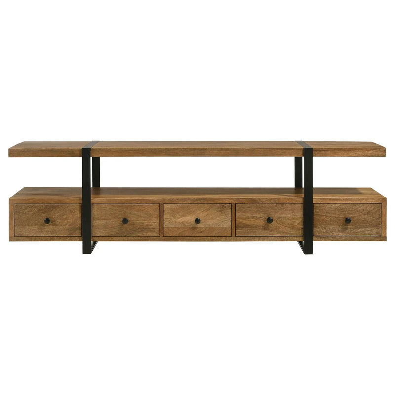 Otto 5-drawer Mango Wood 70-inch TV Stand Media Console Brown by Unique Piece Furniture