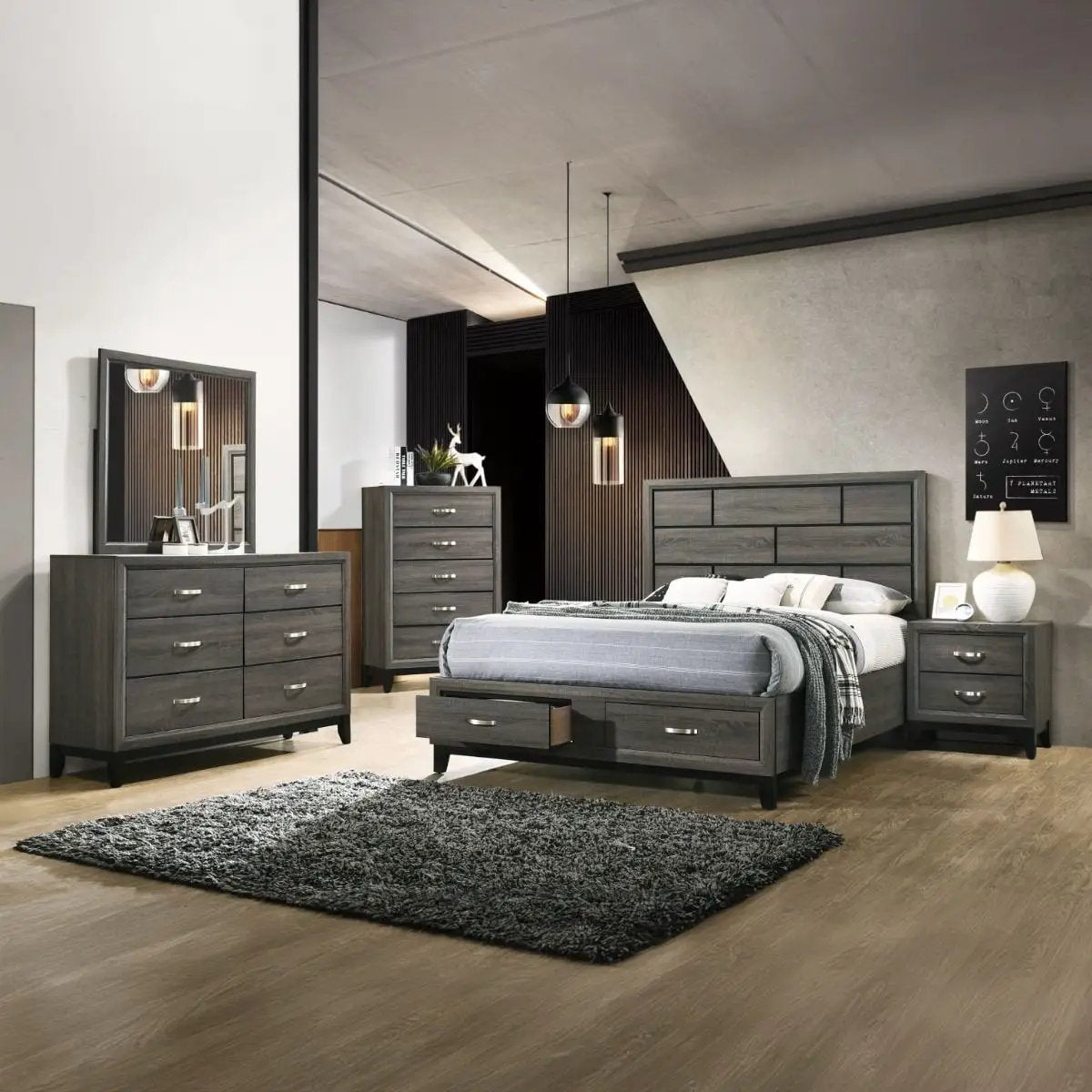 Valdemar - Mirror - Weathered Gray by Unique Piece Furniture