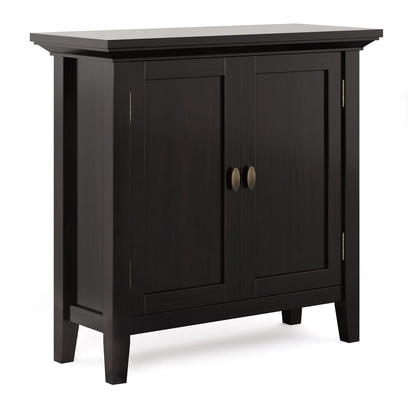 Hickory Brown Low Storage Cabinet with Adjustable Shelves - Accent Cabinet