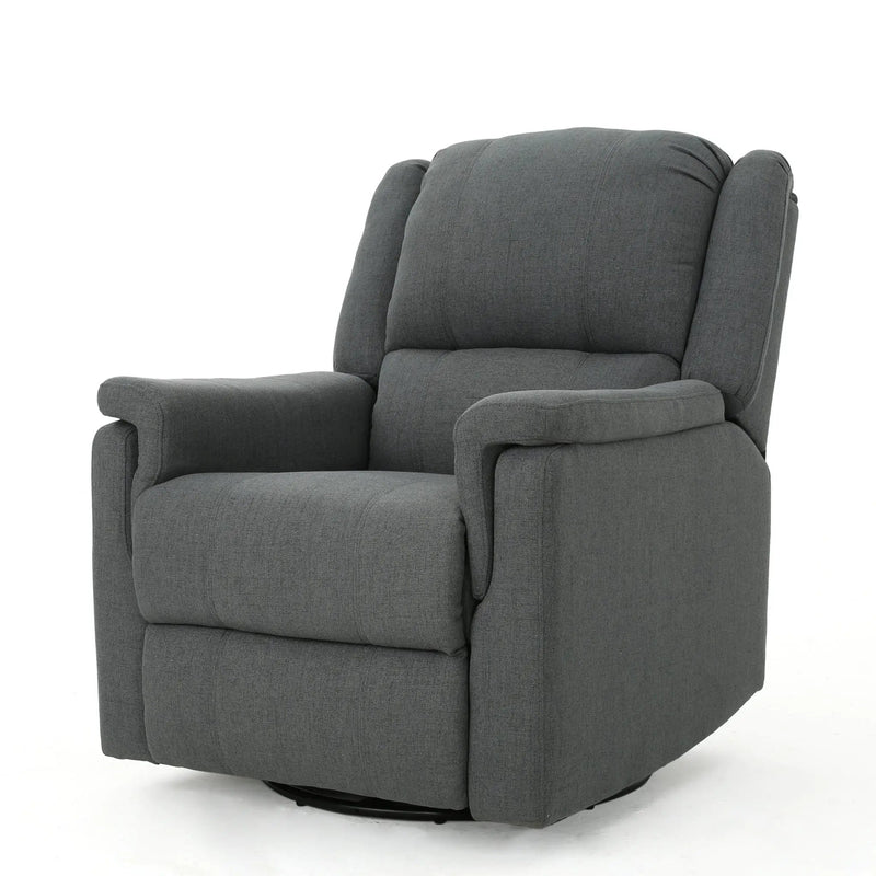 Glider Recliner With Swivel, Manual Reclining Chair by HouseOfZazla