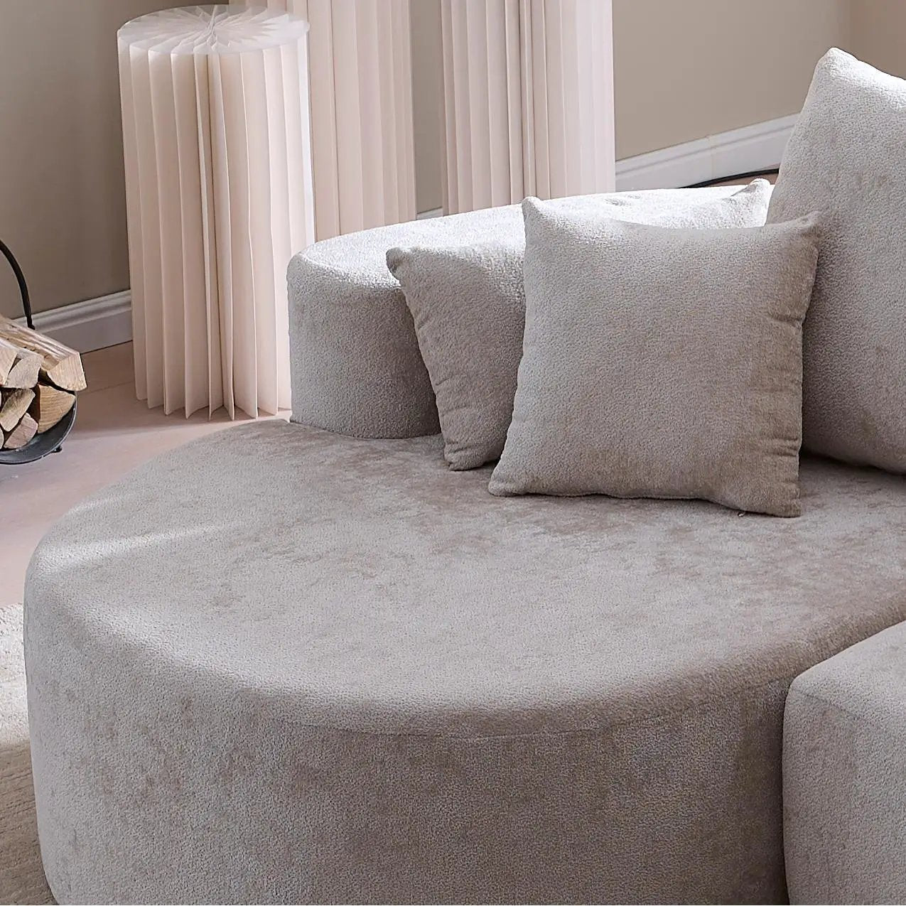 2 Piece Fabric Cloud Curved Sectional Sofa With Chaise by HouseOfZazla