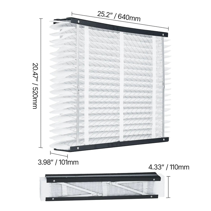 Air Filters MERV 13 Electrostatic Pleated HVAC Furnace Filter 4-Pack 20 x 25 x 4 by HouseOfZazla