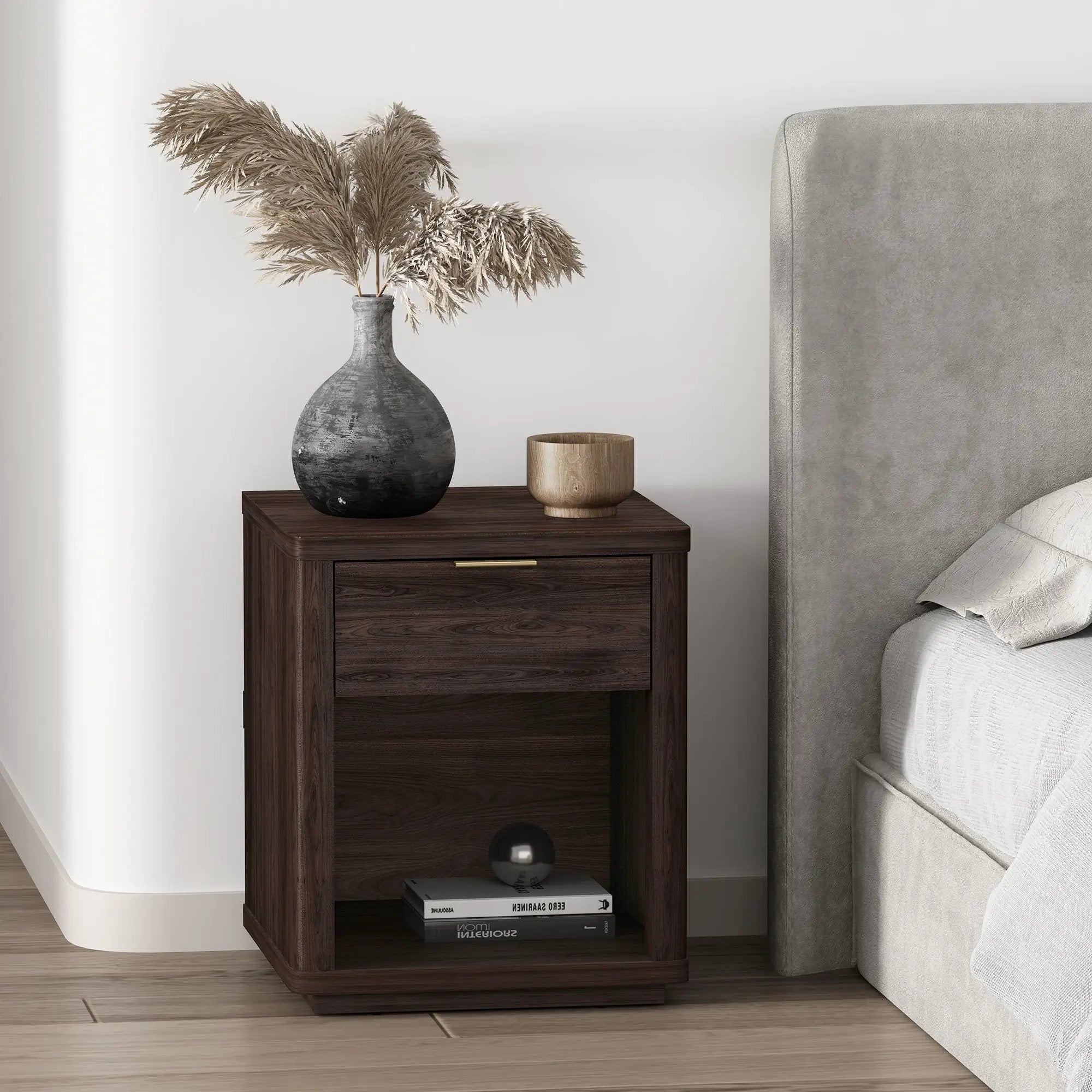 Evelyn - Nightstand With 1 Drawer And Open Shelf by HouseOfZazla