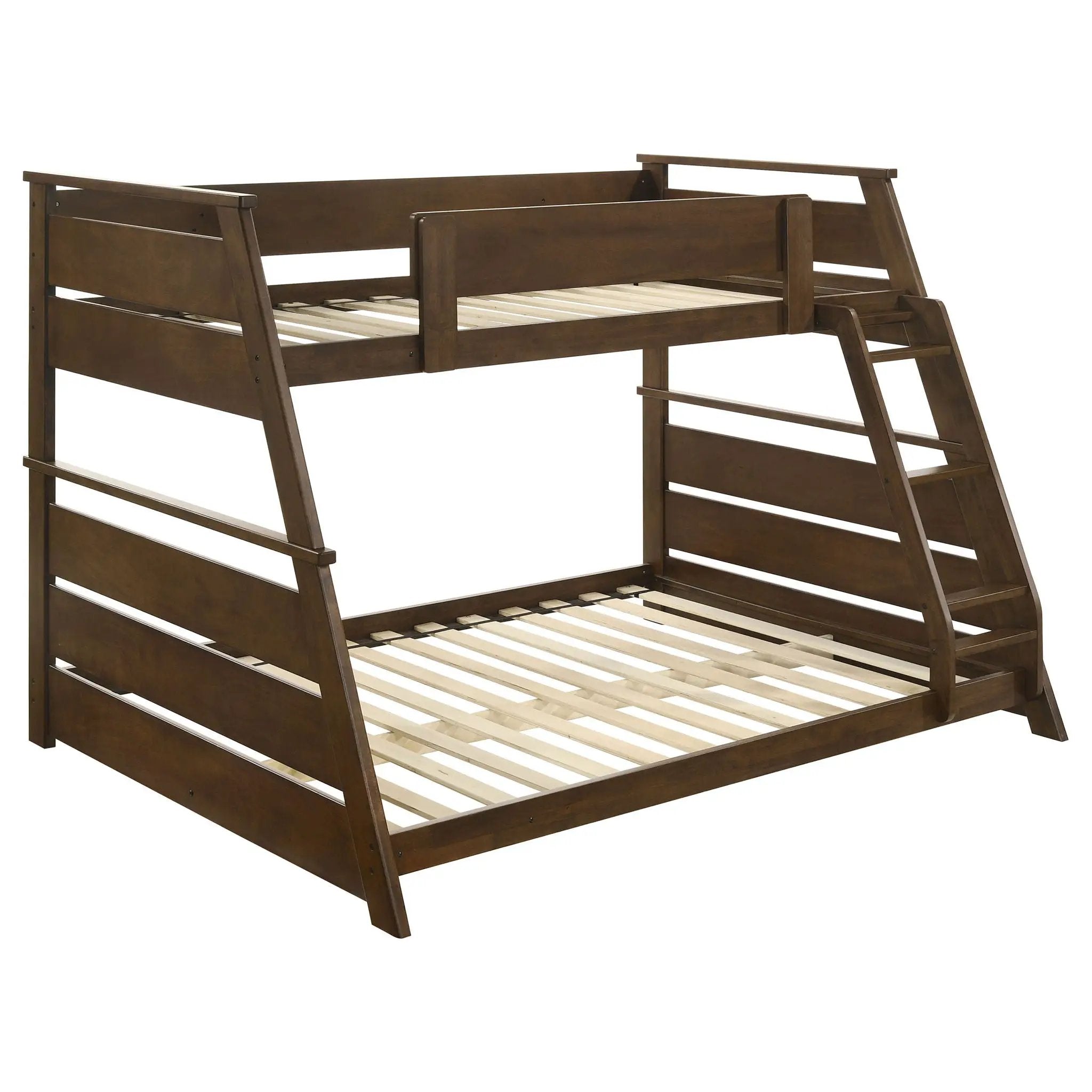 Holden Wood Veneer Twin Over Full Bunk Bed Walnut by Unique Piece Furniture