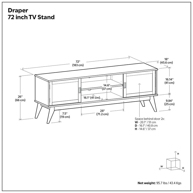 Draper - Handcrafted Mid Century Low TV Media Stand by HouseOfZazla