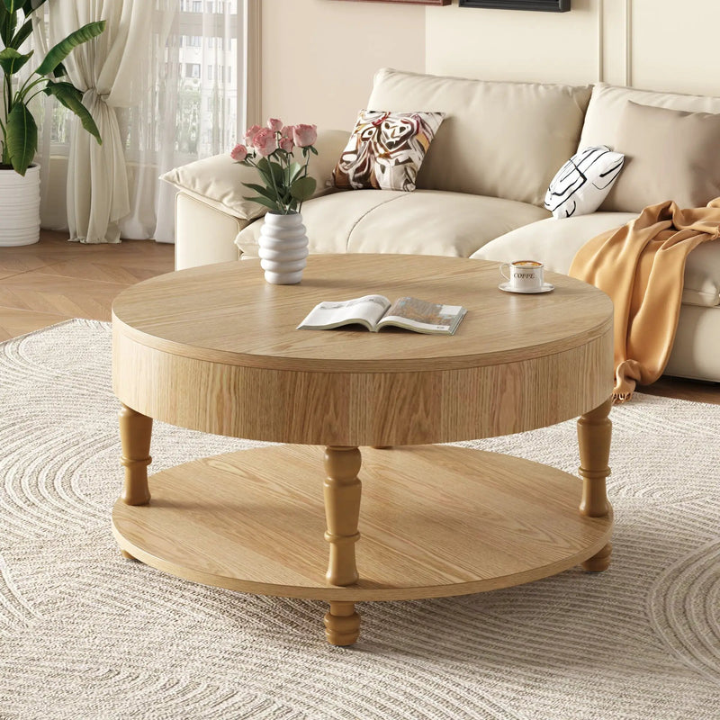 Coffee Table with Dual Storage for Living Room by HouseOfZazla