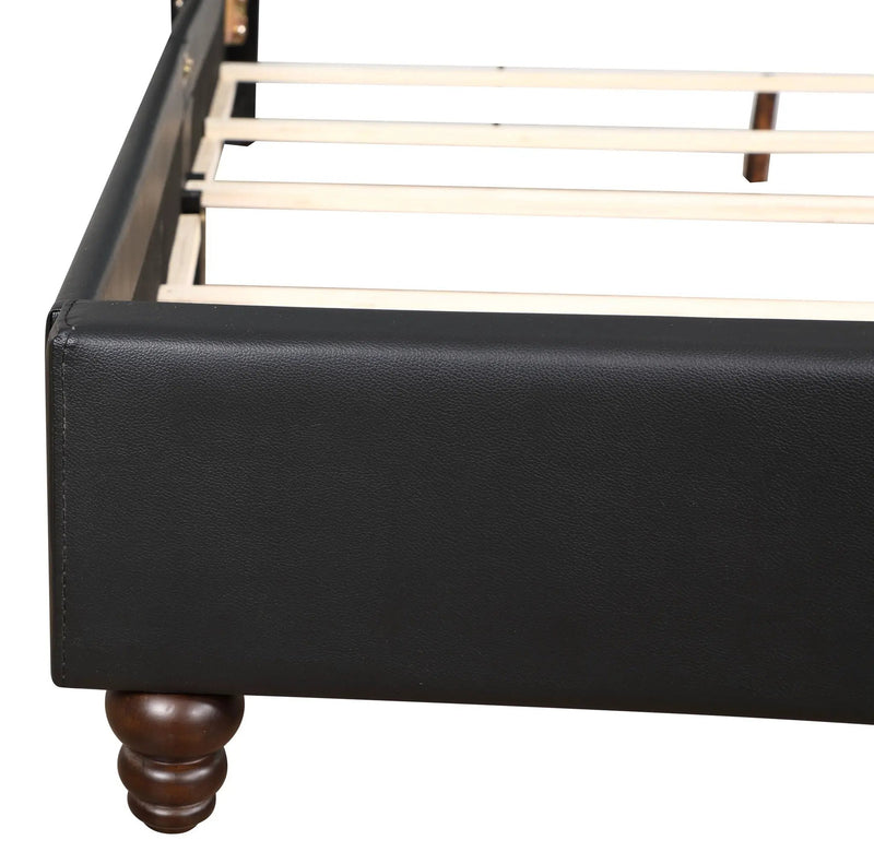Upholstered Nailhead Trim Chic Bed by Unique Piece Furniture