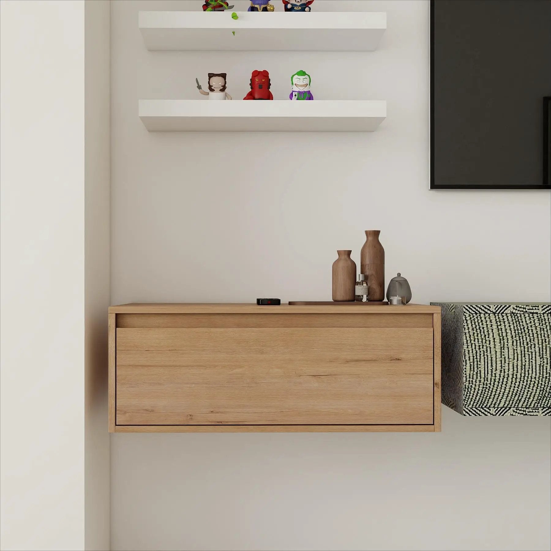 Modern Minimalist Bathroom Cabinet With Soft Close Drawers And Floating Mounting Design by HouseOfZazla