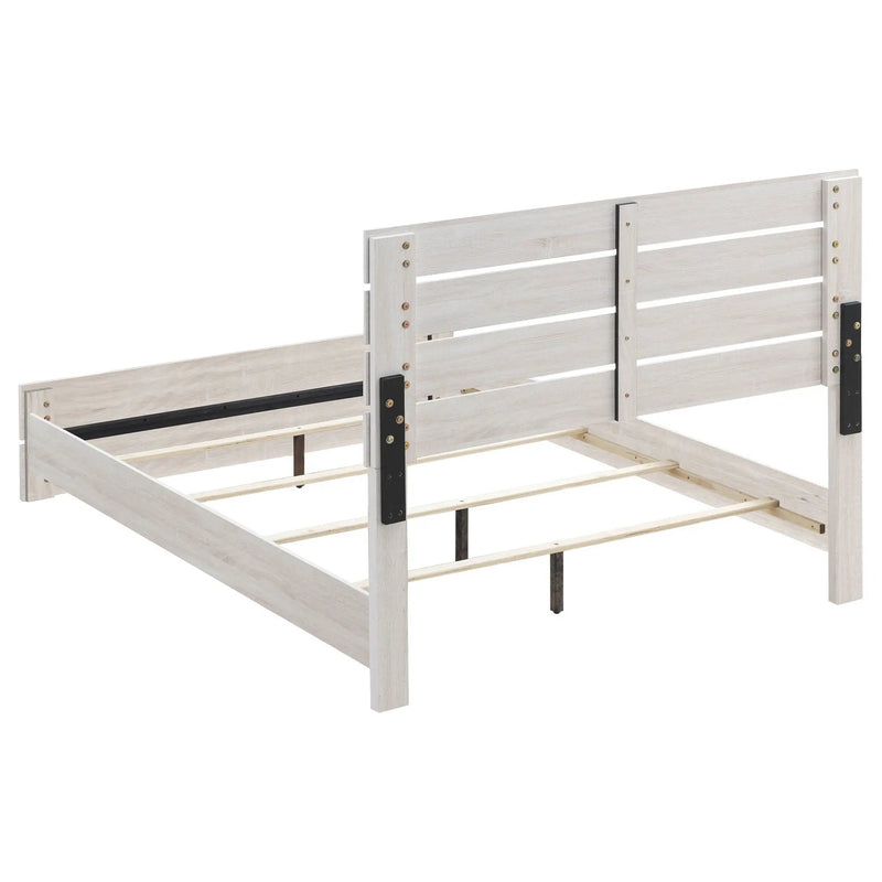 Brantford Wood Queen Panel Bed Coastal White by Unique Piece Furniture