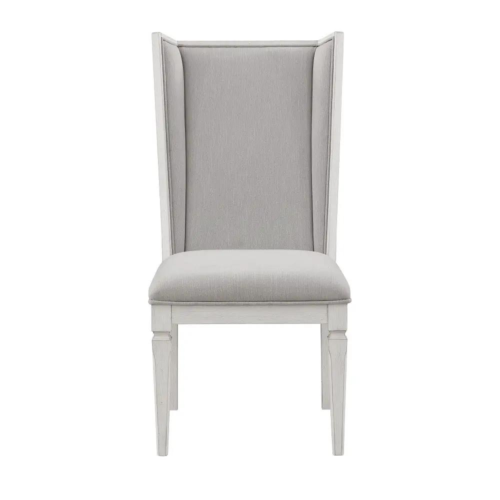 Katia - Hostess Chair (Set of 2) - Light Gray Linen & Weathered White by Unique Piece Furniture