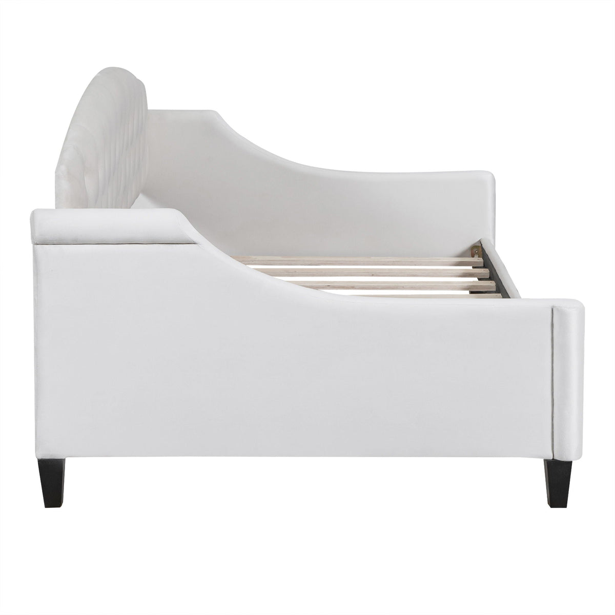 Modern Tufted Button Daybed with Tufted Upholstery – Dark Gray or Beige, photo 39 of 40