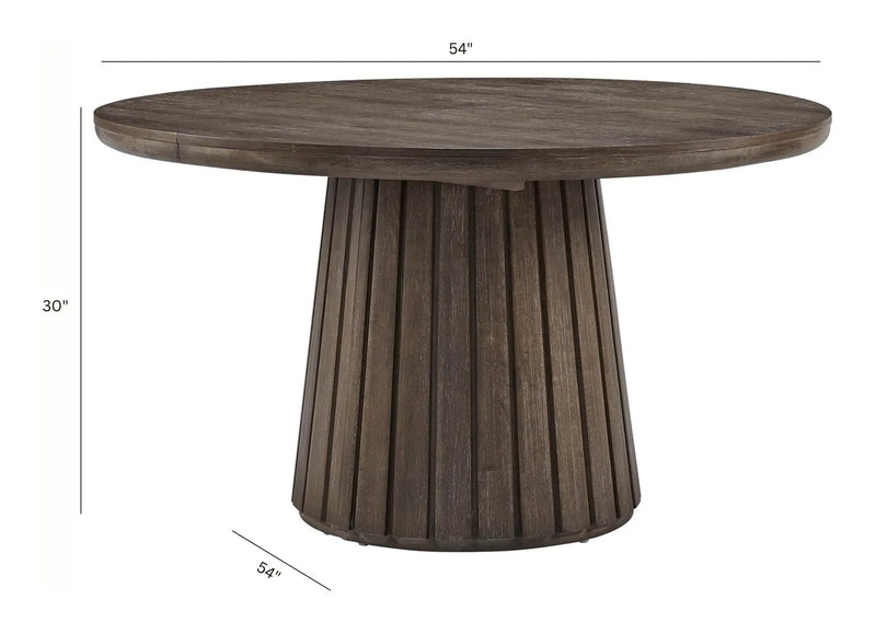 Kavanaugh - Round Dining Table - Weathered Kona Brown, photo 6 of 7