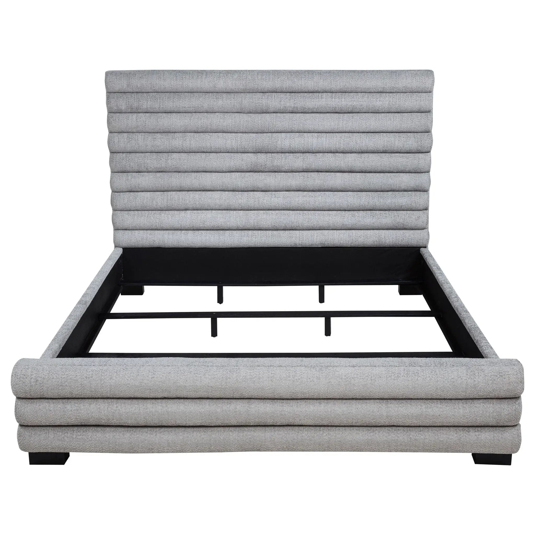 Patricia 58-inch Boucle Upholstered California King Bed Grey by Unique Piece Furniture