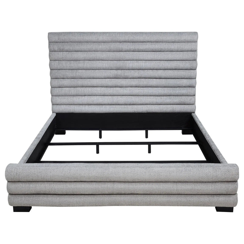 Patricia 58-inch Boucle Upholstered California King Bed Grey by Unique Piece Furniture