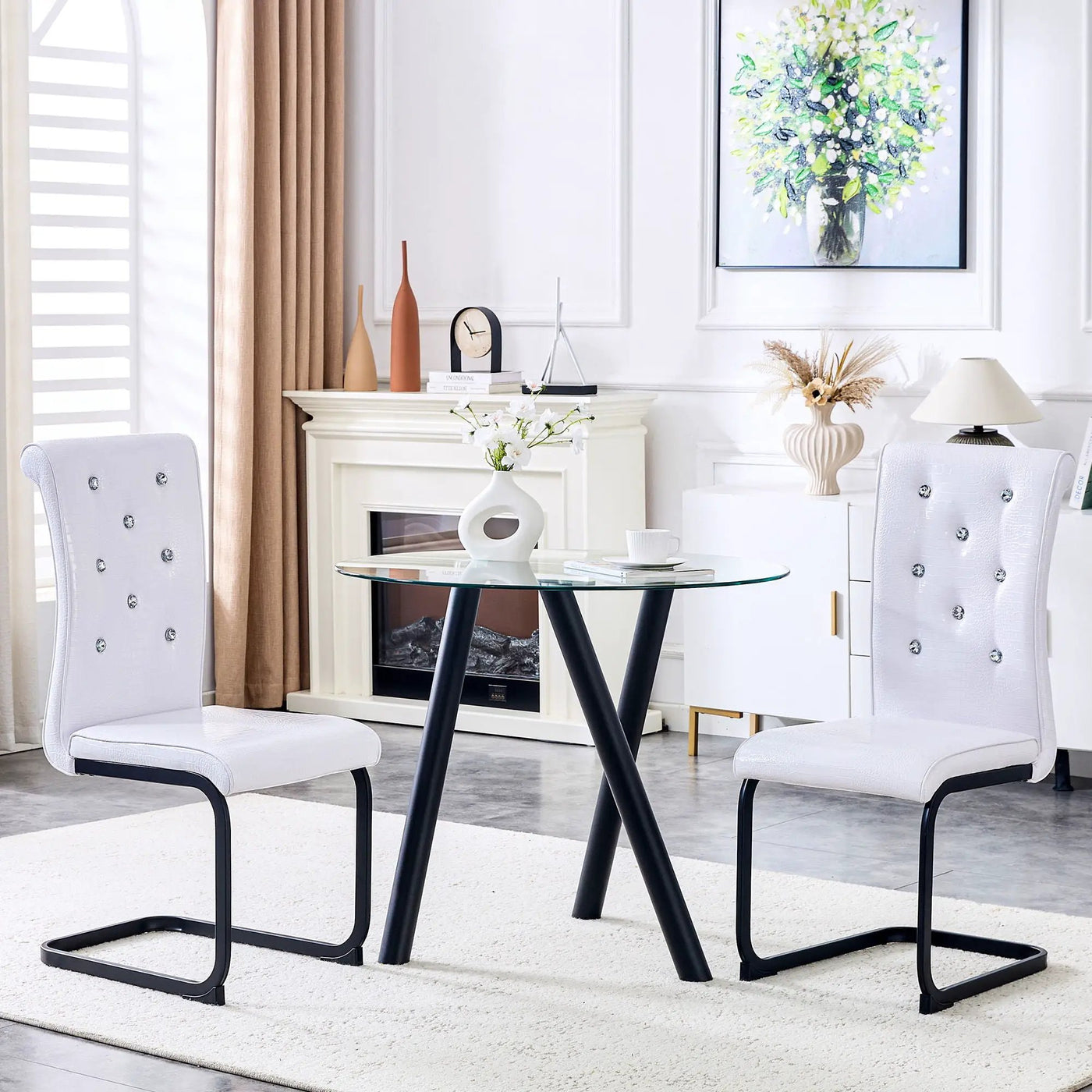 Alligator Skin Upholstered Dining Chairs by HouseOfZazla