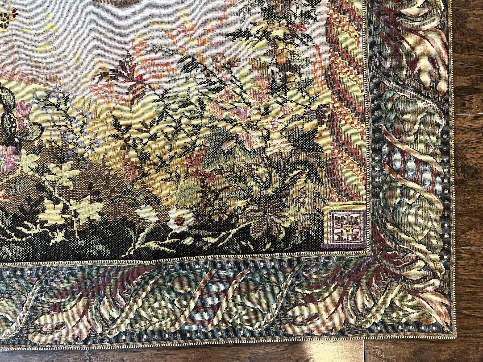 Vintage Tapestry 4 x 5.6, Adorned Elephant Pictorial by Jewel Rugs