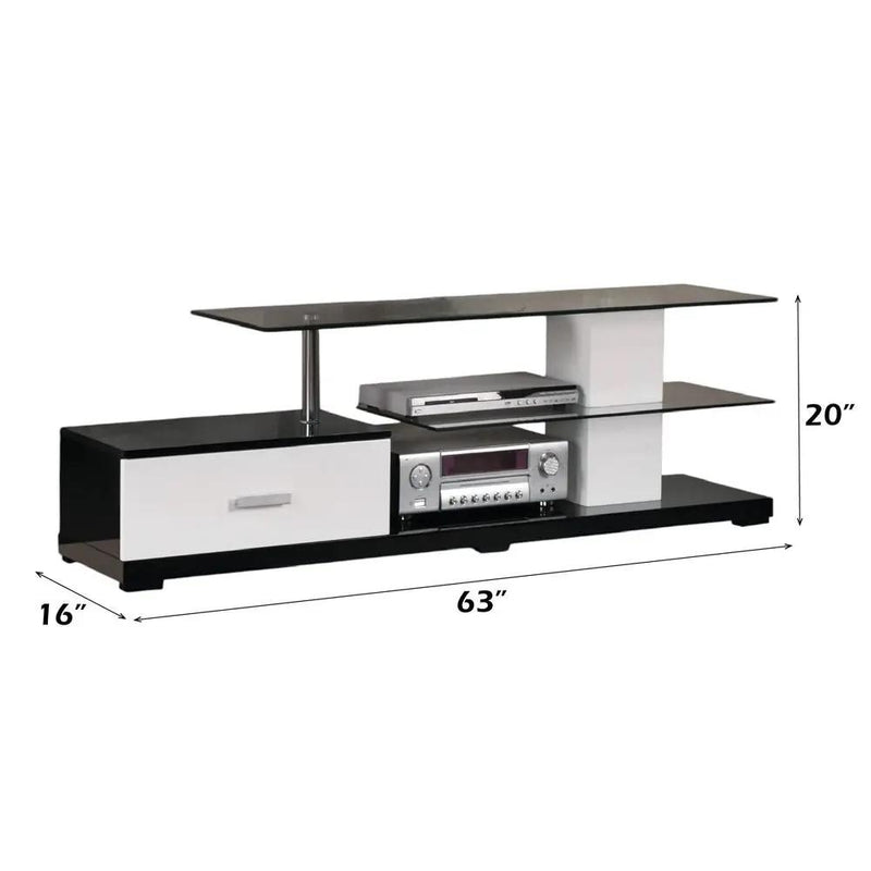 Ivana - TV Stand - White & Black by Unique Piece Furniture