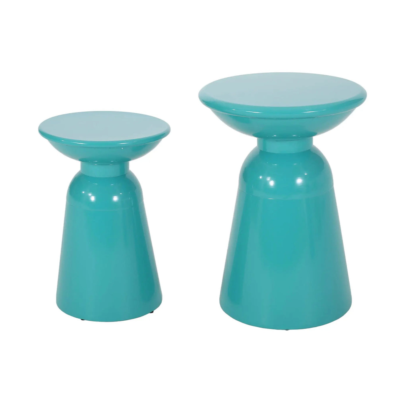 Serenita Outdoor Side Tables With Flared Design (Set of 2) by HouseOfZazla