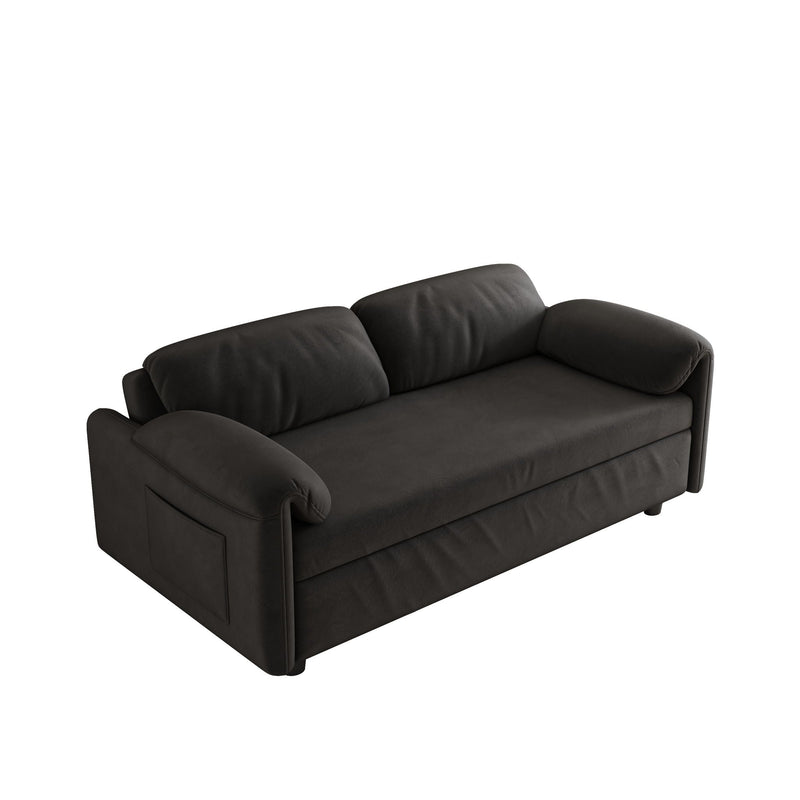 Sofa, Dual Purpose Lounge With Retractable Queen Size Bed by HouseOfZazla