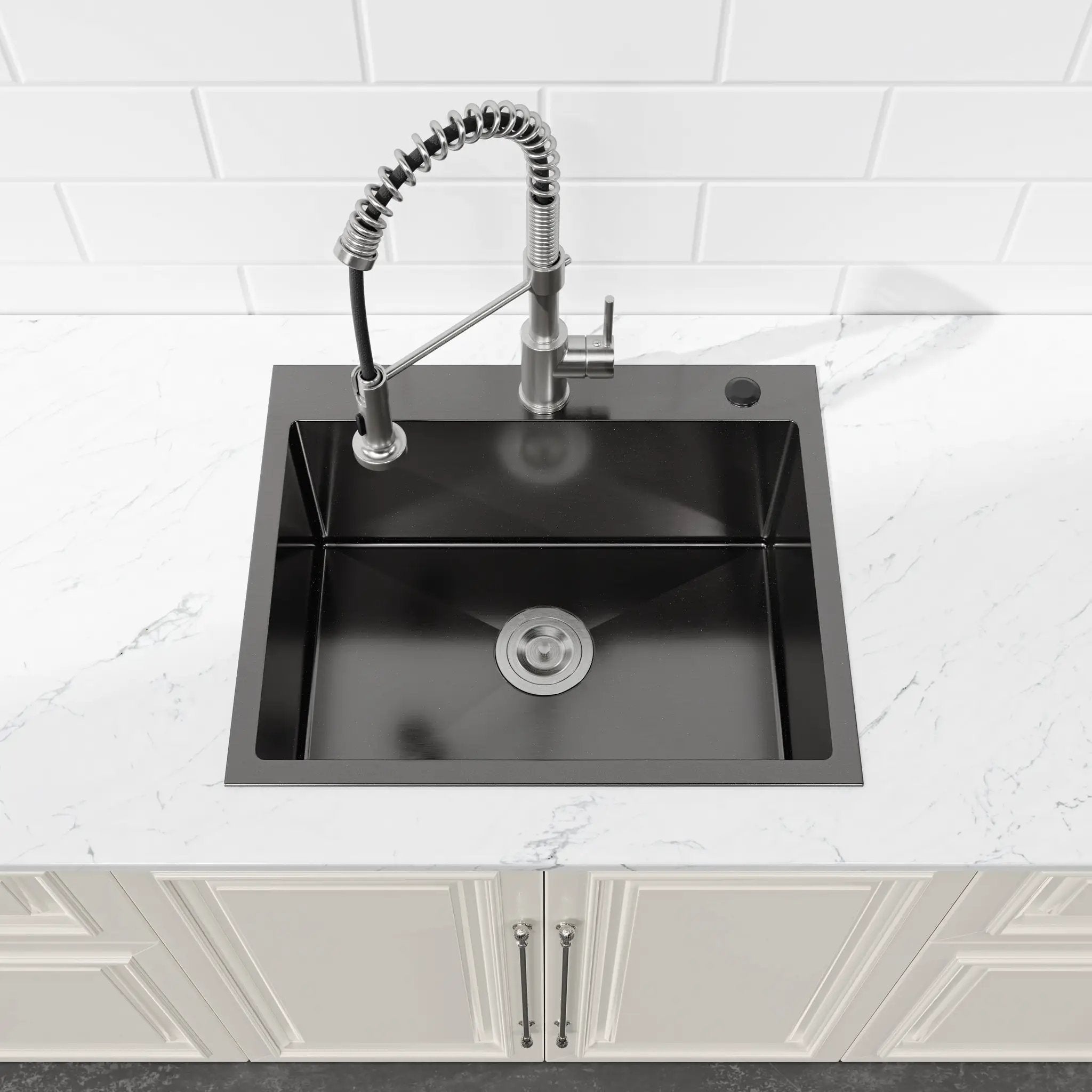 Stainless Steel Kitchen Sink, 23"x19" Single Bowl, Undermount Handmade Sink by HouseOfZazla