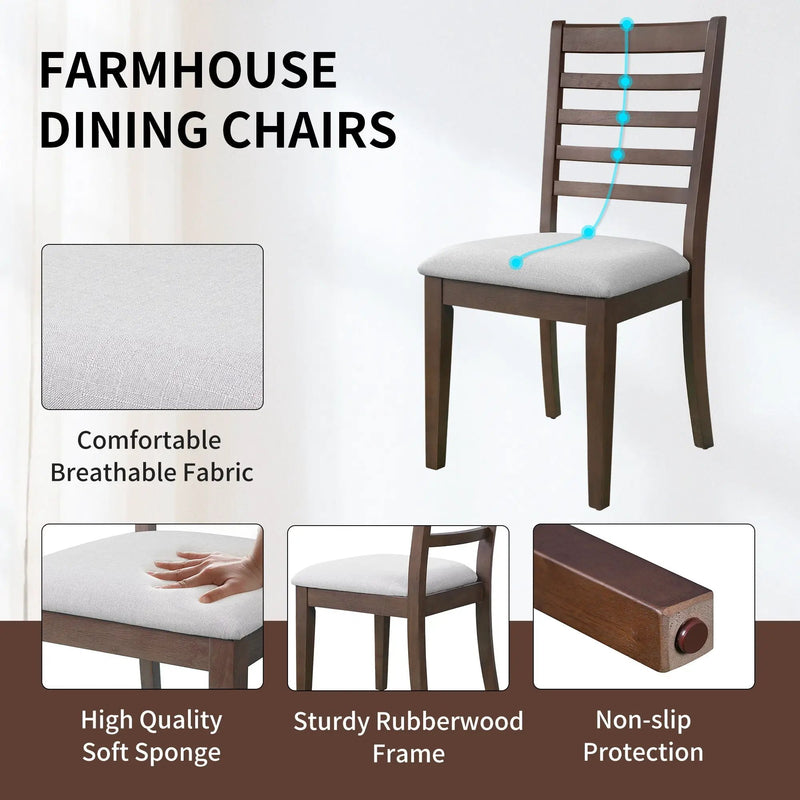 Upholstered Armless Chairs With High Ladder Back by HouseOfZazla