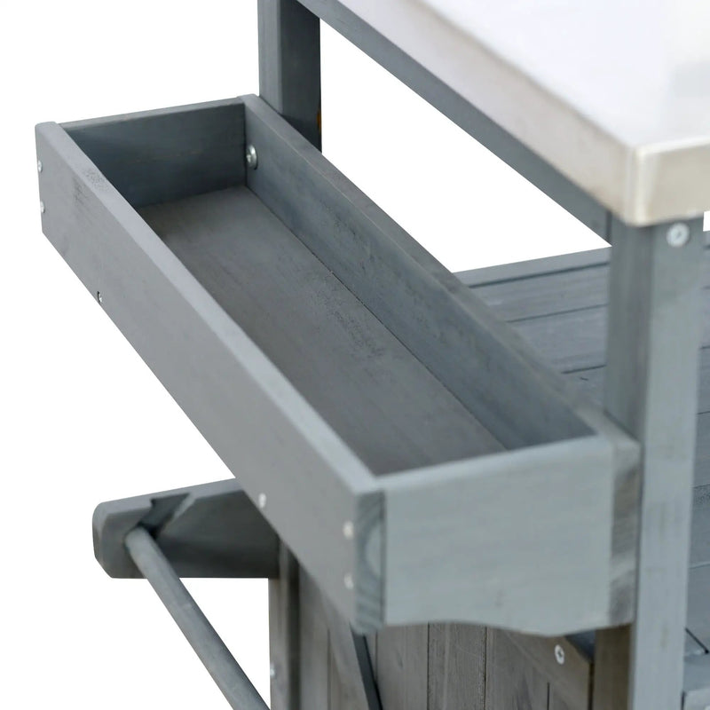 K&K Outdoor Kitchen Island, Rolling Bar Cart & Storage Cabinet by HouseOfZazla