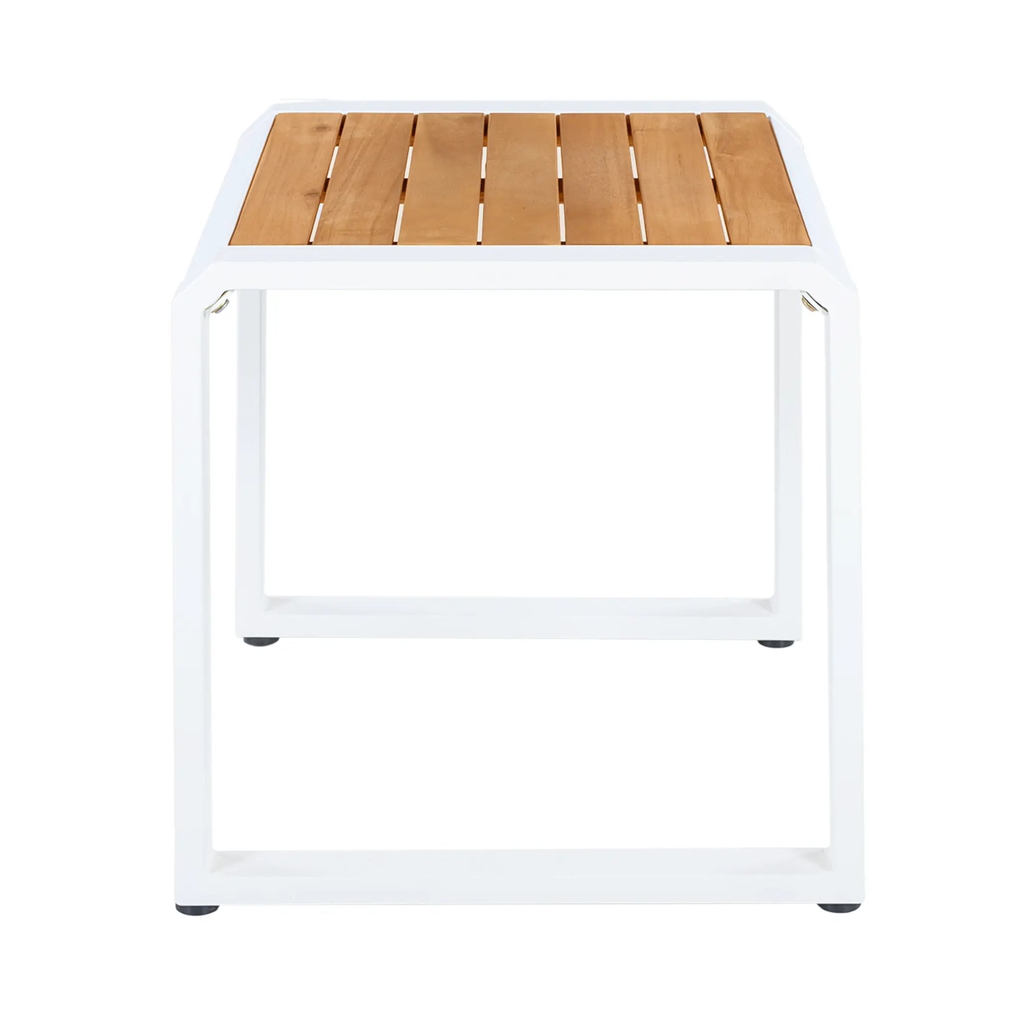 Outdoor Side Table with Teak Wood Top by HouseOfZazla